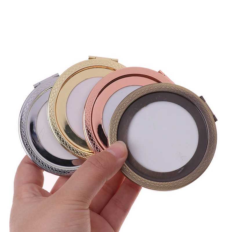 Foldable Vintage Makeup Mirror Mini Square Makeup Vanity Mirror Portable Hand Double-sided Compact Pocket Cosmetic MirrorXJ241213