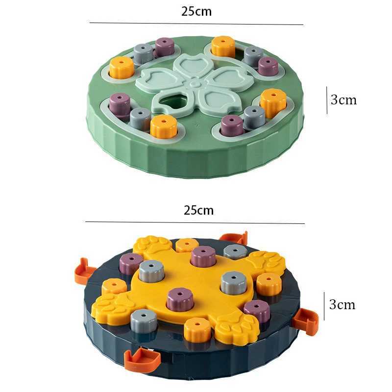 Dog Puzzle Toy Slow Feeding Machine Interaction Increases Little Dog IQ Food Dispenser Slow Food Non Sliding Bowl Pet Cat Dog Training Game X2412131