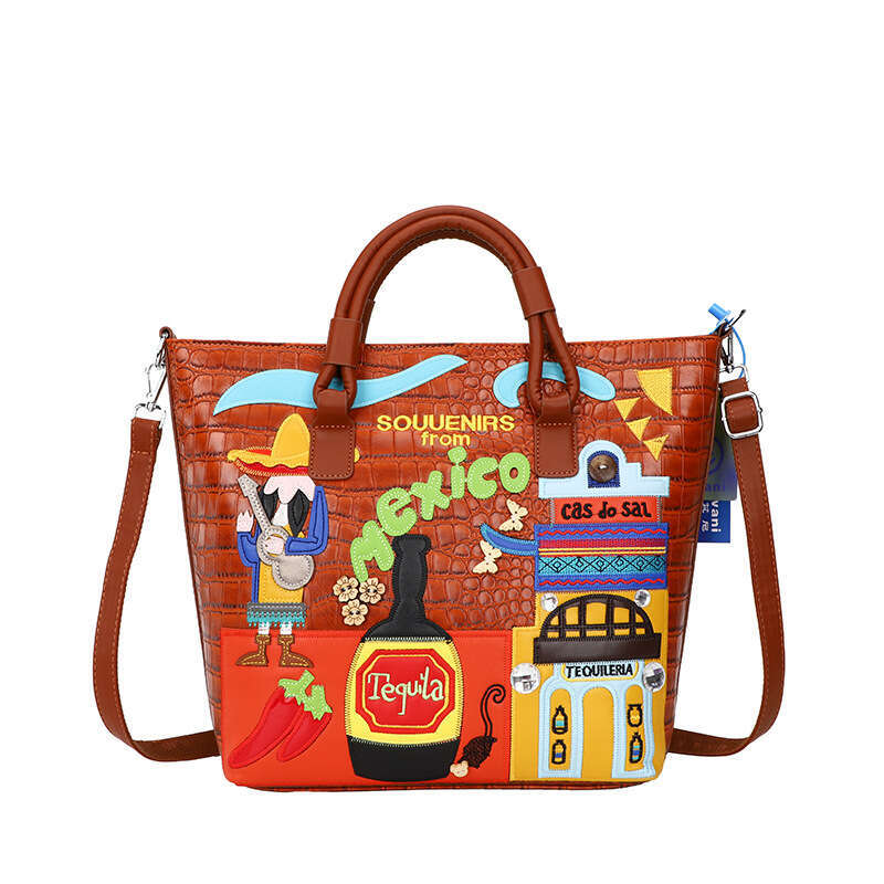 for Women Autumn/Winter Commuter Handbag Large Capacity Mexican Style Shoulder Bag 2024 Versatile New Trendy Clothing Ins