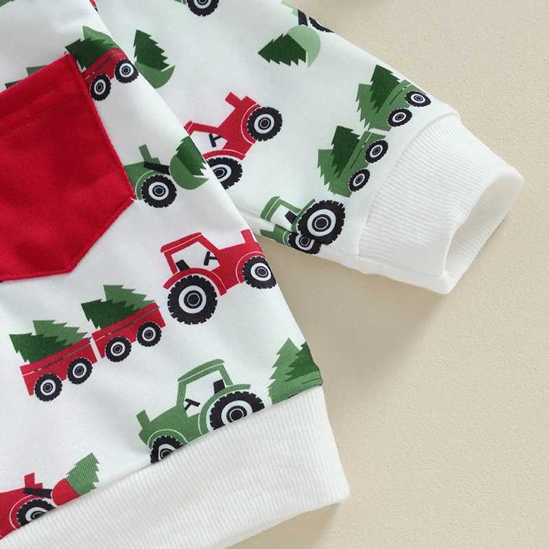 Citgeett Autumn Christmas Toddler Boys Girls Outfits Tree Print Long Sleeve Sweatshirts and Pants Fall Xmas Clothes Set W241213