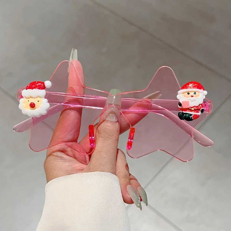 Sunglasses KAMMPT Fashion Candy Color Rimless Shades Women Ins Brand Festival Party Sunglasses New Trendy Star Christmas Decor Sun Glasses H241213