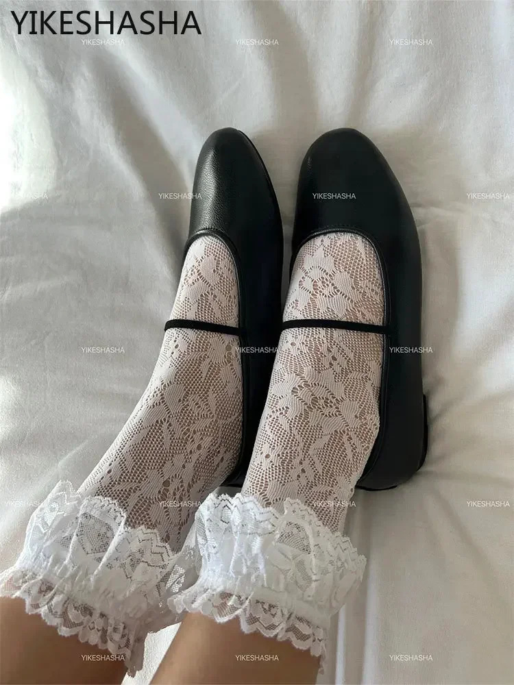 2024 Womens Flat Shoes Fashion Shallow Smooth Womens Soft Bottom Ballet Shoes Womens Casual er Outdoor Ballet Shoes 241213
