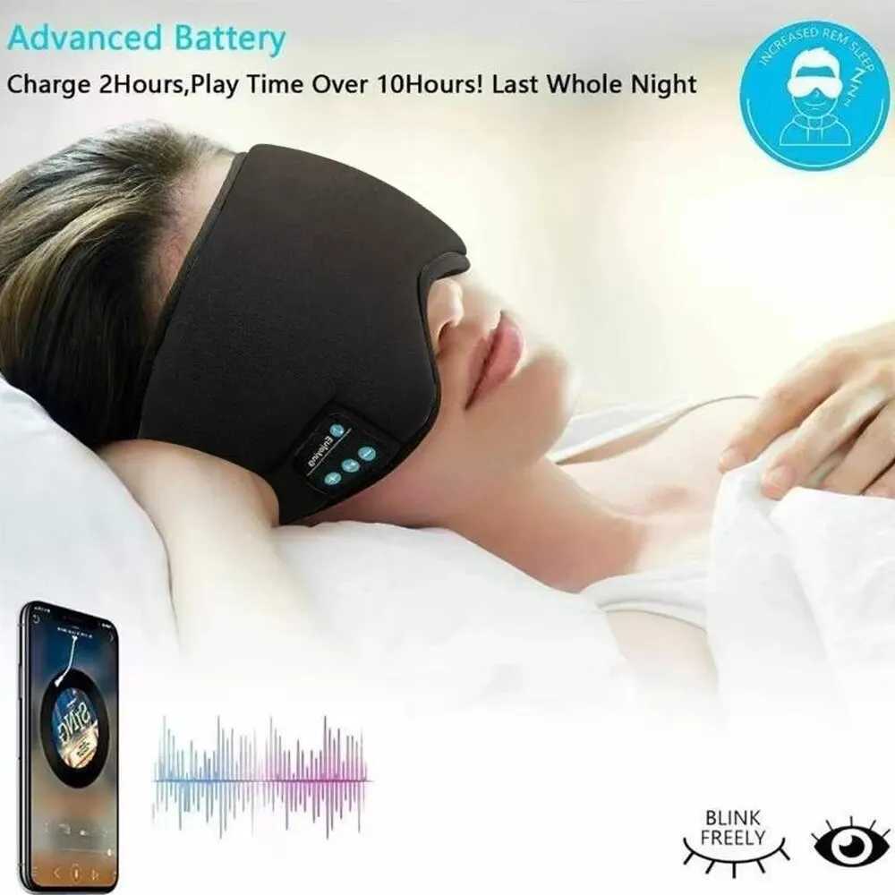 Sleep earphones with built-in high-definition comfortable wireless speakers Bluetooth 3D eye mask music playback sleep earphones W241213
