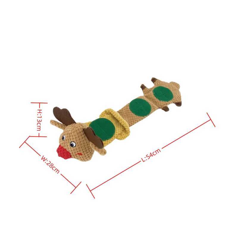 Christmas Pet Plush Toy Elk Sniffer Dog Leak Puzzle Toy Cat Pet Dog Snack Cat Hidden Food Bite Resistant Pet Supplies Toy X241213
