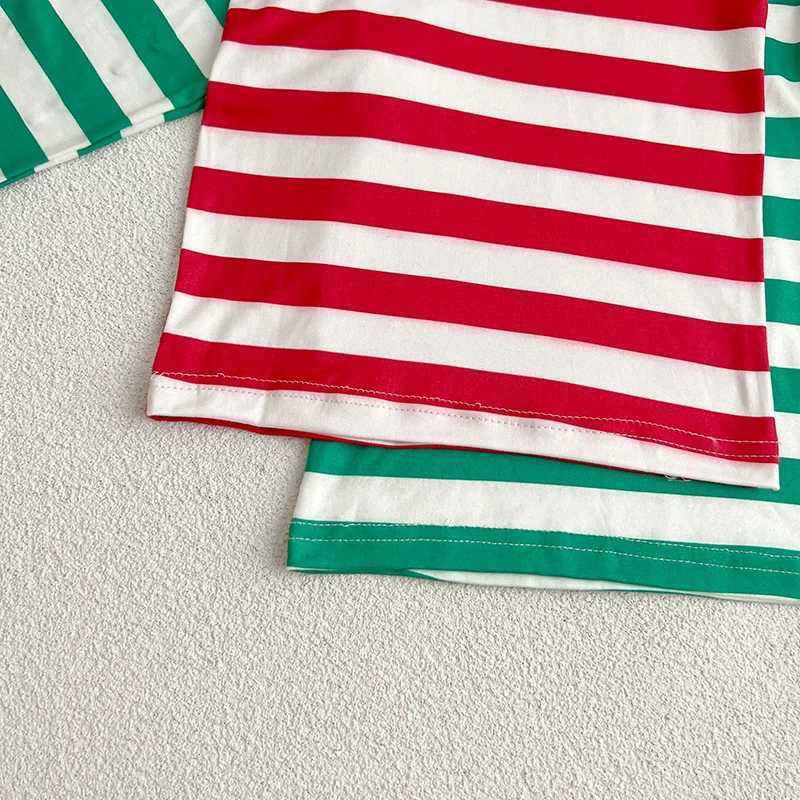 Autumn Childrens Baby Boys and Girls Long Sleeve Striped T-shirt+Pants Clothing Set Baby Boys and Girls Pajamas Childrens Clothing Set W241213