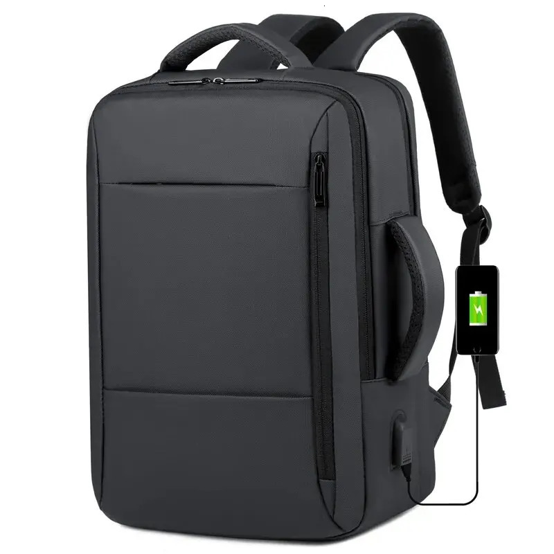 Men Large Capacity Backpack USB Charging Male Laptop Bagpack Waterproof Business Travel Back Pack Luggage Bag Mochila 241212