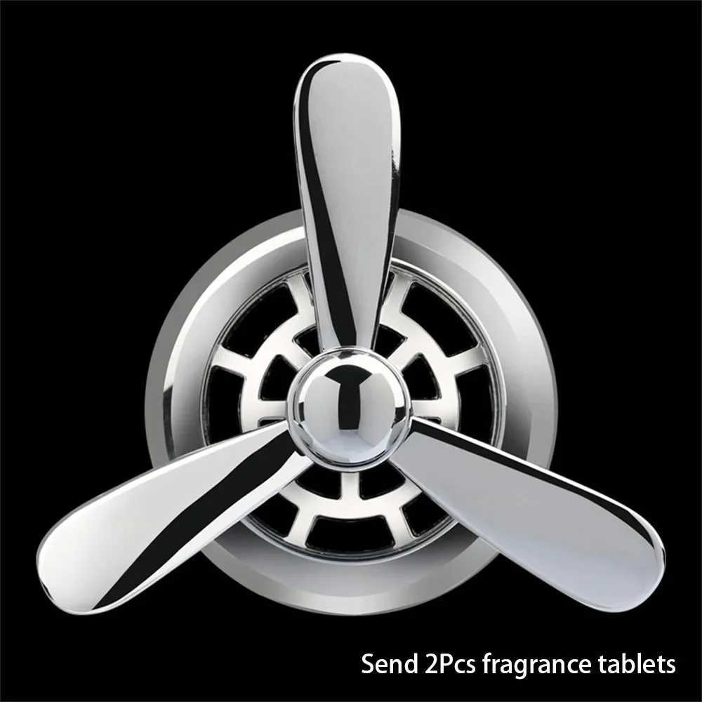 Propeller Car Air ener Mini Air Essential Oil Fragrance Diffuser Alloy Fanshaped Air Vent Clips Car Interior AccessoriesXJ241213