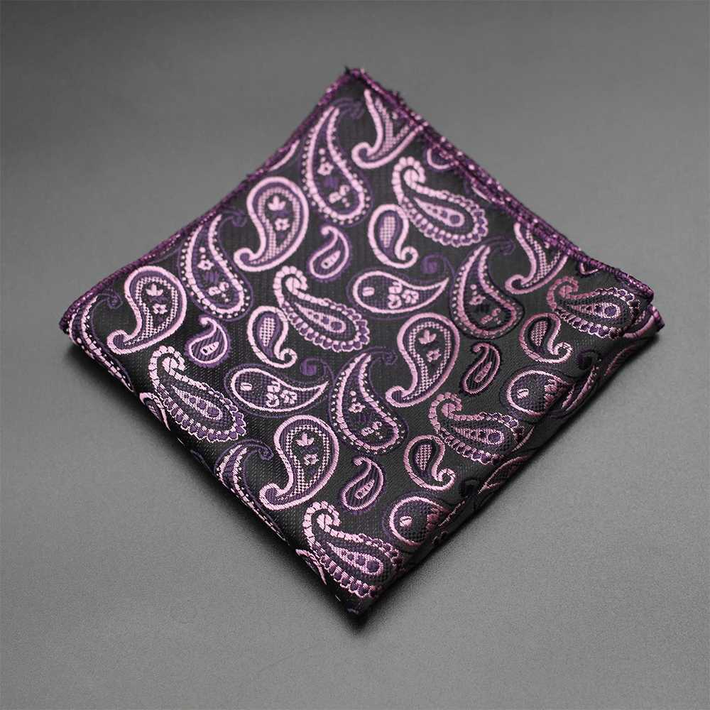 Paisley Pocket Square Fabric Handle Set Mens Bandana Accessories Business Set Hanji Chest Towel Japanese Handle W241213