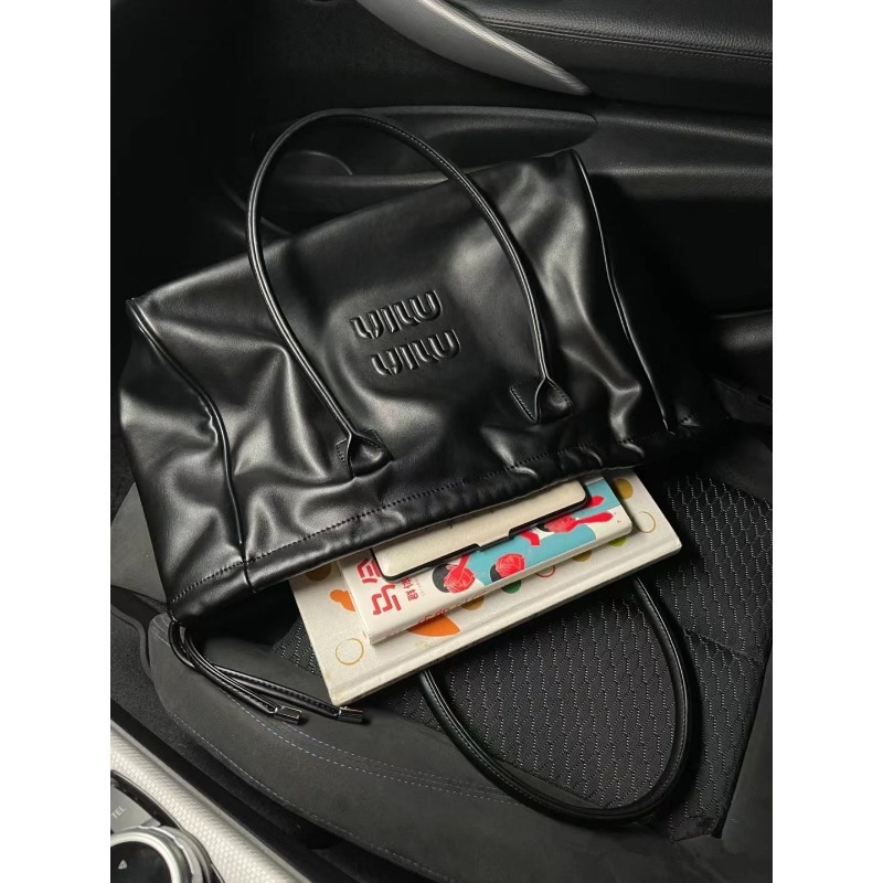 Fashion Drawstring Handbags PU Women's Crossbody Large Capacity Tote Bag Shopper Waterproof Solid Shoulder Bags For Women String