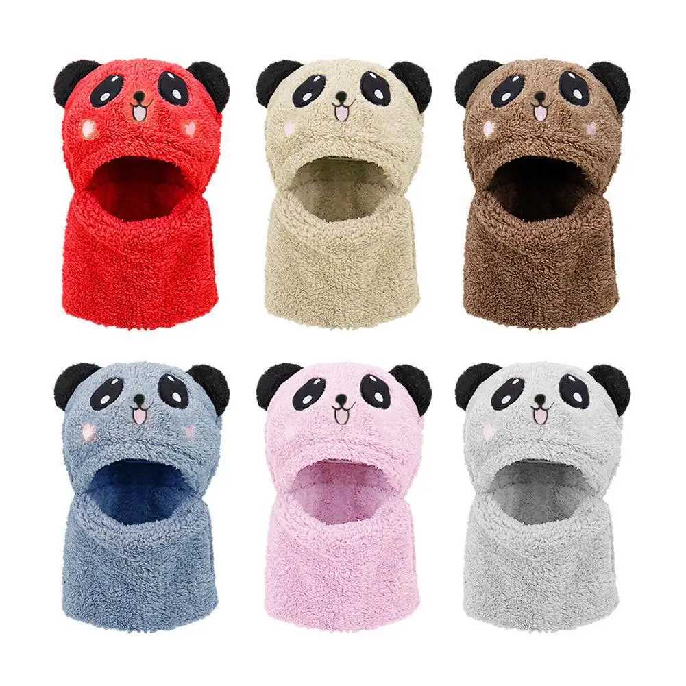 Fashionable Autumn and Winter Cute Childrens Scarf Hat Two Piece Set Double Layer Wool Warm Boys and Girls HatXJ241213
