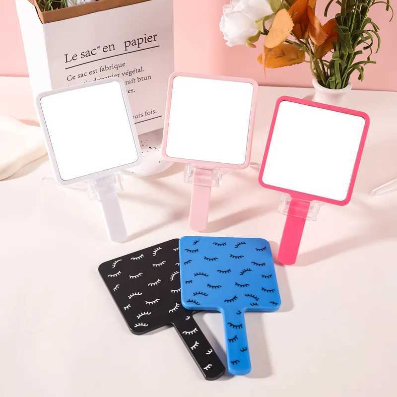 1Pc Handheld Makeup Mirror Square Female Portable Handheld Make Up Cosmetic Beauty Tools Vanity Desktop Make Up Mirror Tools XJ241213