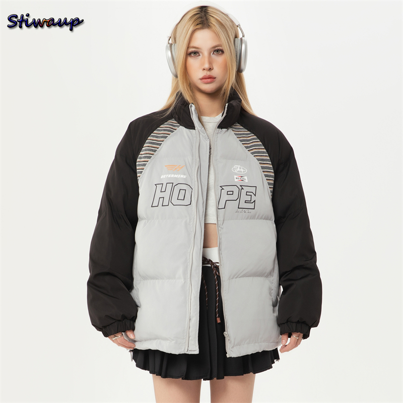 Women's Winter Padded Down Jacket 2024 Patchwork Fashion Woman Winter Padding Coats Clothes for Women Korean Style Women's Clothing