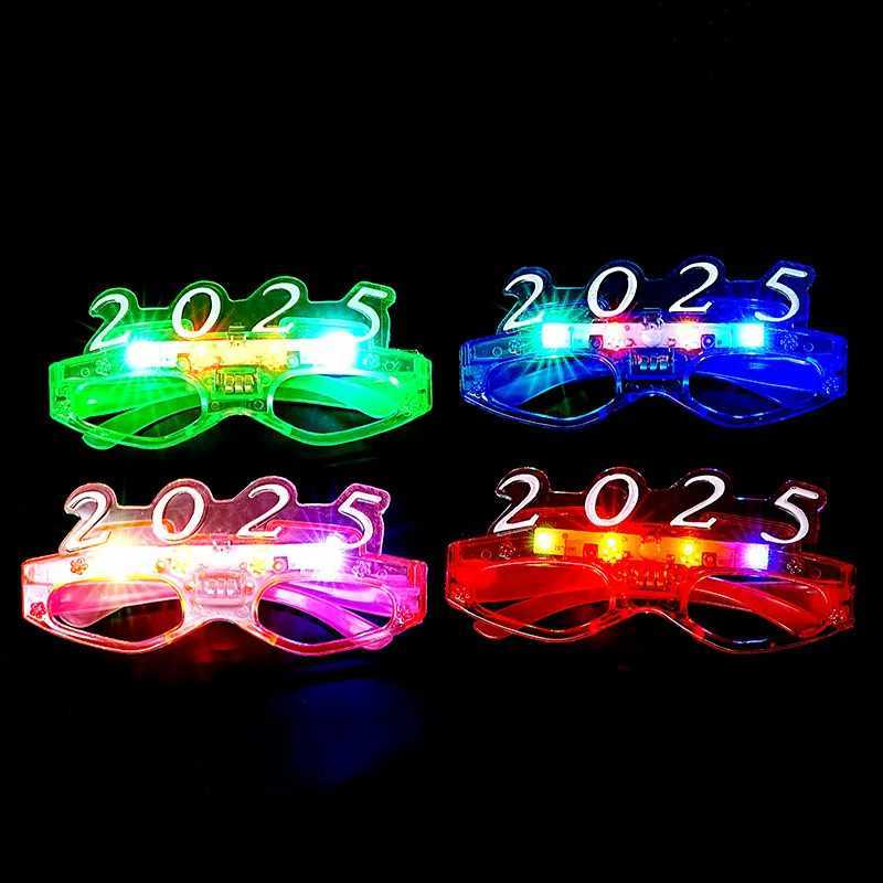 Sunglasses 1-20pcs LED 2025 Glasses Glow Party Supplies Light Up Sunglass for Kids Adult Birthday Neon Wedding Thanksgivings Xmas New Years H241213