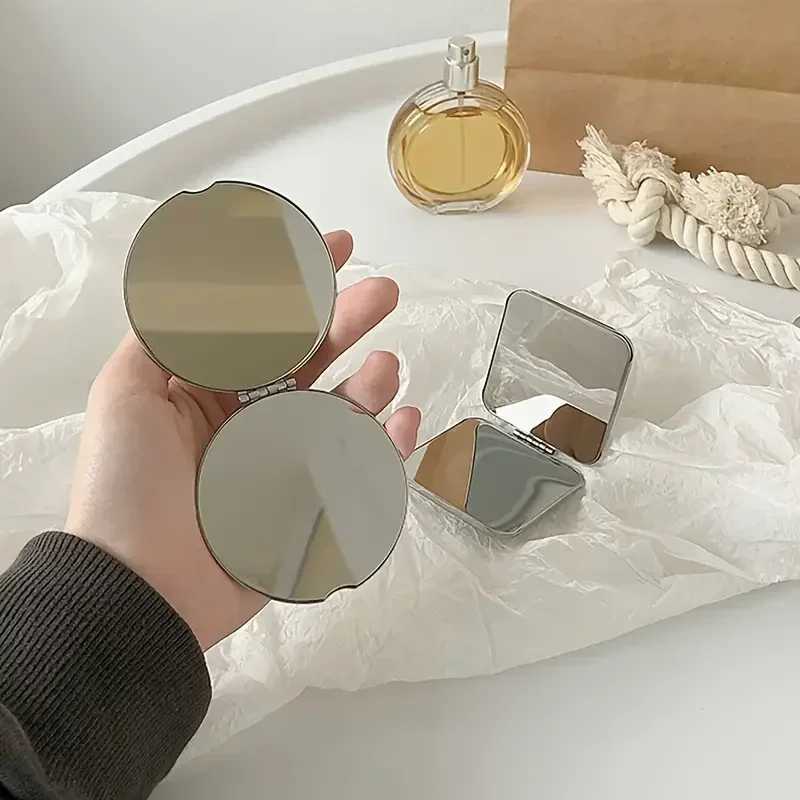High Quality Double Sided Makeup Mirror Portable Makeup Folding Flip For Student Dormitory Cute Small MirrorXJ241213