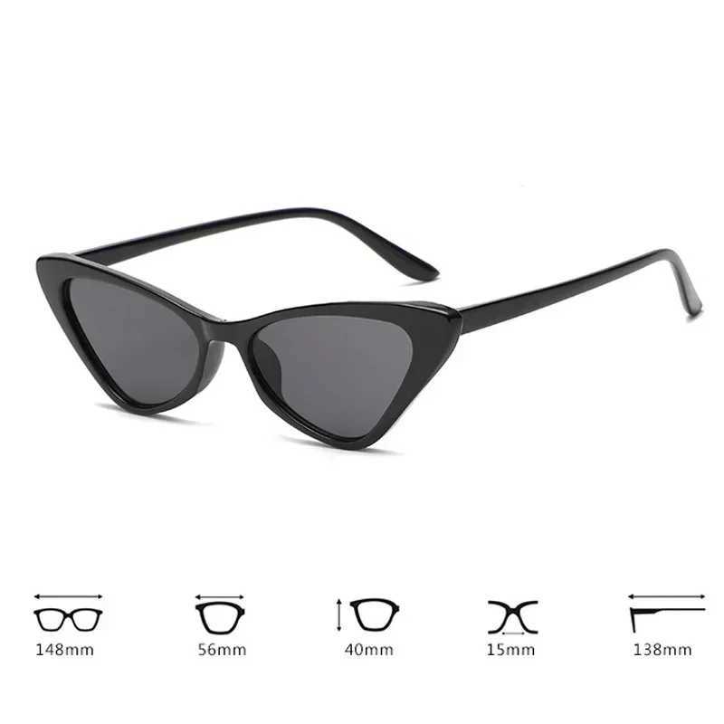 Fashion Womens Luxury Cat Eye Sunglasses Triangle Vintage Design UV400 Sun Glasses Unisex Classic Small Outdoor Goggle ShadesX241213