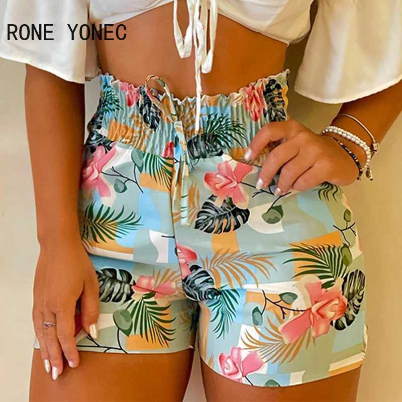 Women's Two Piece Pants Women Elegant Off Shoulder Short Slves High Elastic Waist Lace Up Solid Top All Over Print Bottoms Short Sets Y241213Z7BU