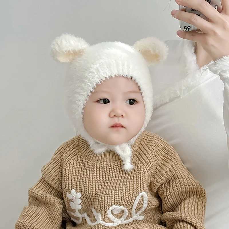 Baby Knitted Hat Comfortable Warm Bonnet Caps with Bear Ears Designing for Infant 6 Months to 3 Years OldXJ241213