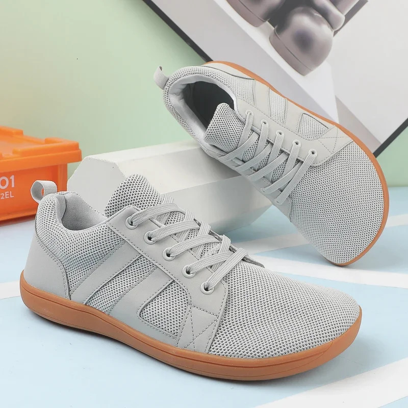 Mens Wide Barefoot Canvas Sneakers 2024 Fashion Apartment Soft Droplet Sole Wide Toe Lightweight Fashion Sneakers Large Size 48 241213
