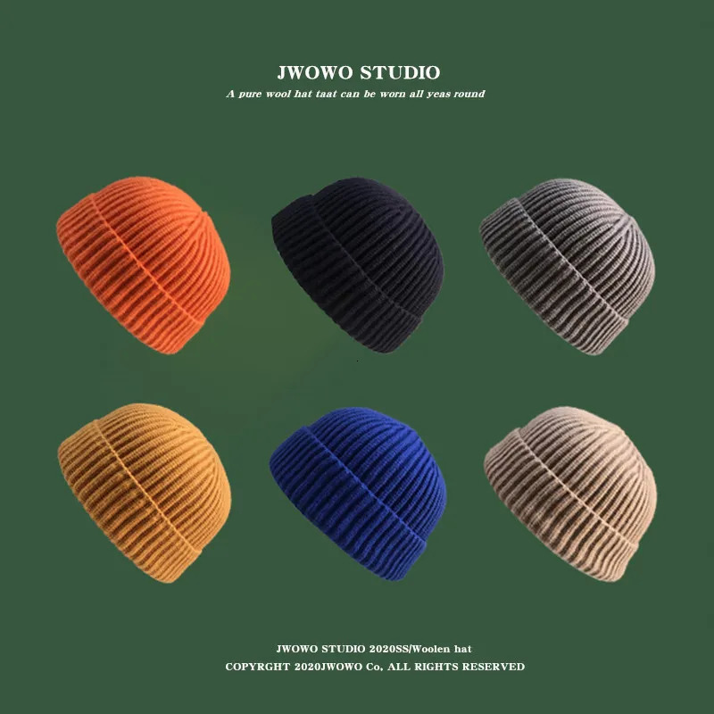 Fashion Hat Autumn Hat Winter Sweet Melon Mens Knitted Round Top Sugar Free Cold Womens Street Hip Hop Wool Beanie Sports Warm 241205