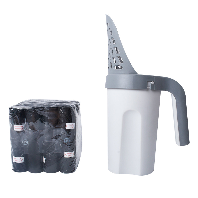 New ntegrated cat ltter shovel detachable trash can wth garbage bag large capacty household pet poop shovel artfact