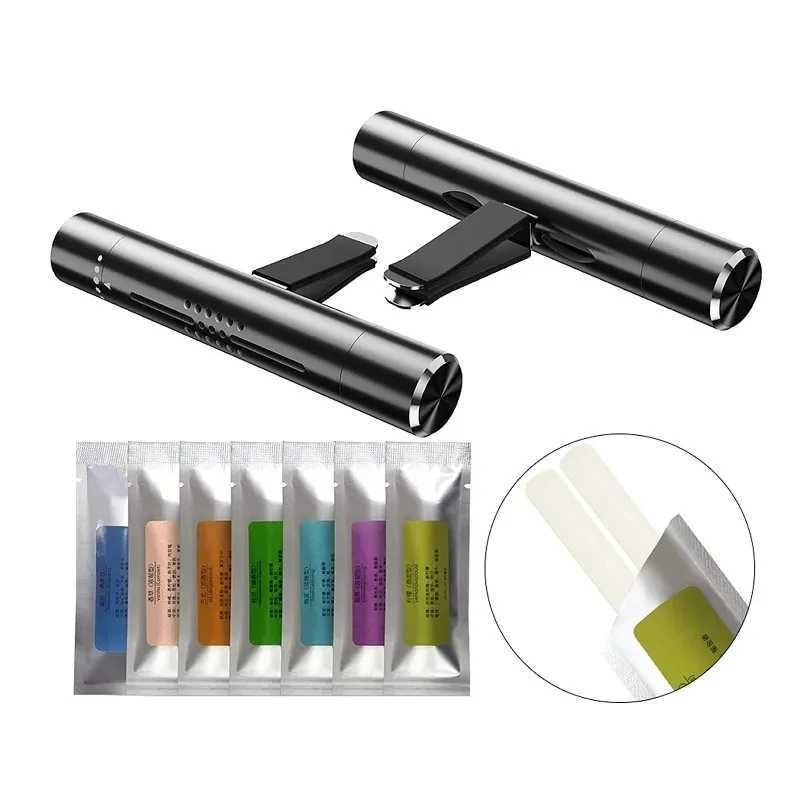 Car Fragrance Vent Clip Cylindrical Essential Oil Car Diffuser Vent Clip with Refill Sticks for Auto Office Kitchen CustomXJ241213