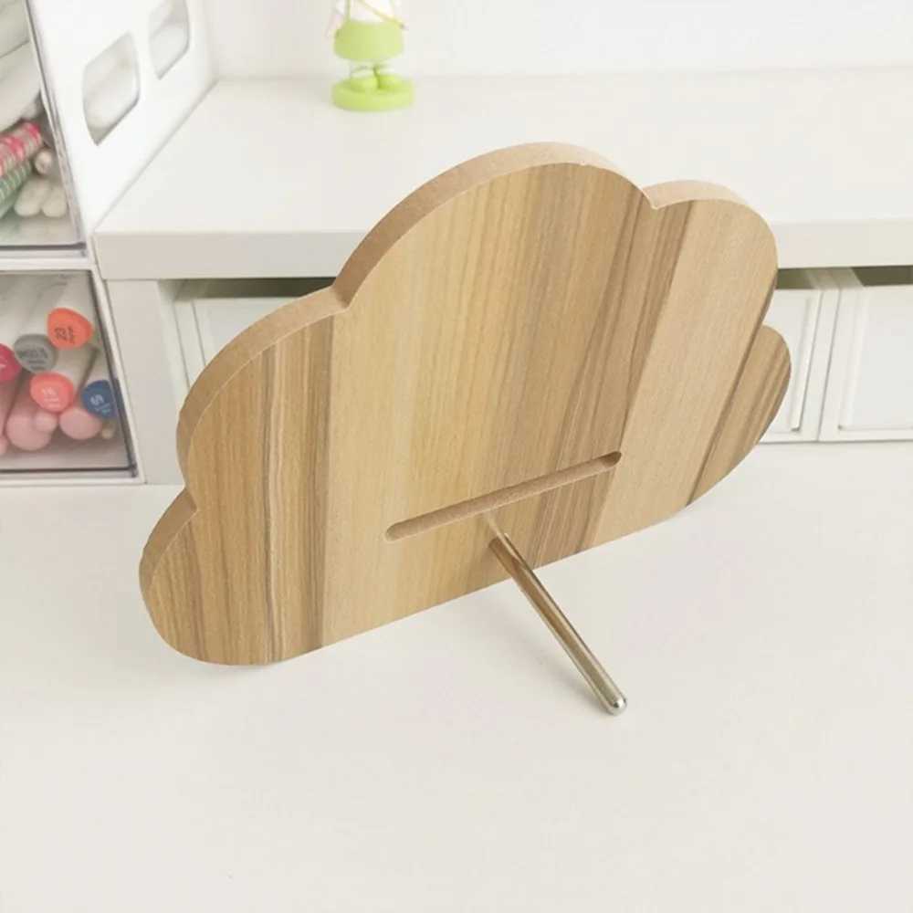Wooden Mirror Frame Compact Mirror Cloud Shape Portable Desktop Mirror High Definition Mirror Surface Detachable Makeup MirrorXJ241213