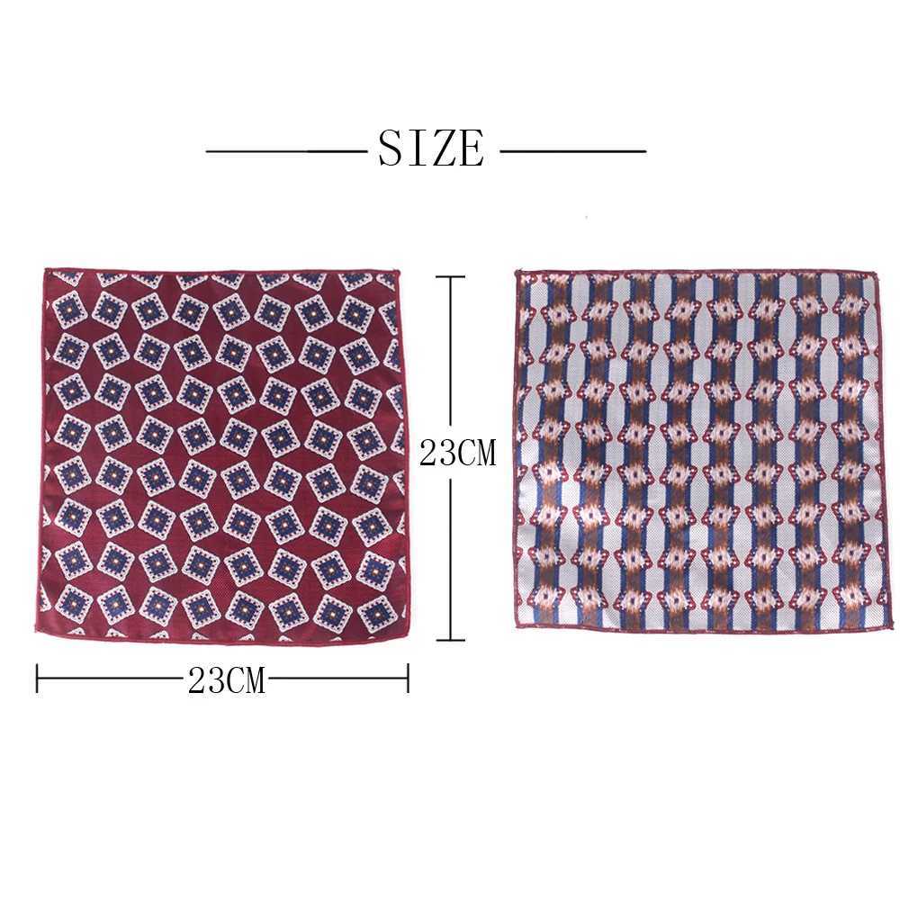 New Floral Pocket Square For Men Paisley Chest Towel Wedding scarf Gentlemen Hankies Mens Handkerchief Jacquard Pocket Towel W241213