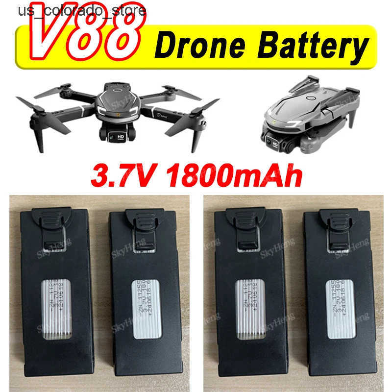 Drone Accessories E88 drone 8K professional high-definition battery 3.7V 1800mAh for E88 drone RC Qudcopter battery spare parts accessories Z251215