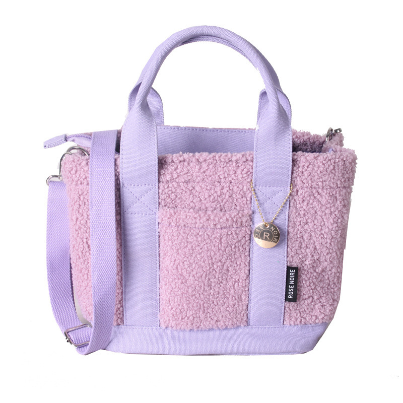 Teddy Velvet For Women, Japan Lotte High-End Plush Bento Handbag, Single Shoulder Diagonal Cross Women's Bag, Handbag