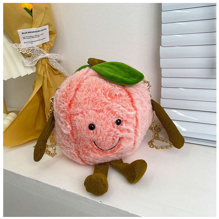 Personalized Watermelon for Women 2023 Winter New Cartoon Cute Plush Bag, Small and Sweet Crossbody Bag
