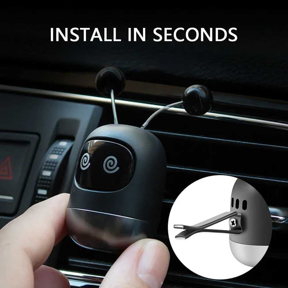 Car Air ener Auto Creative Mini Robot Air Vent Clip Parfum Flavoring Ventilation Outlet Aroma Automotive InteriorXJ241213
