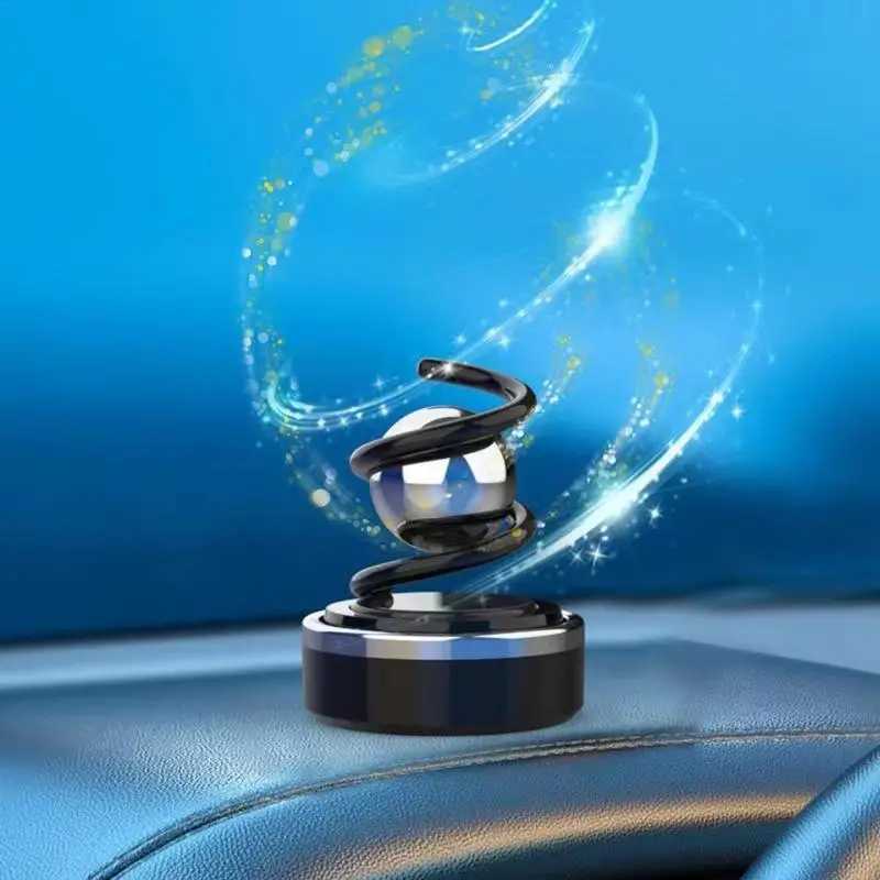 Car Solar Air ener Rotating Solar Powered Car Aroma Diffuser Car Fragrance Ornament With Spring Suspend BallXJ241213