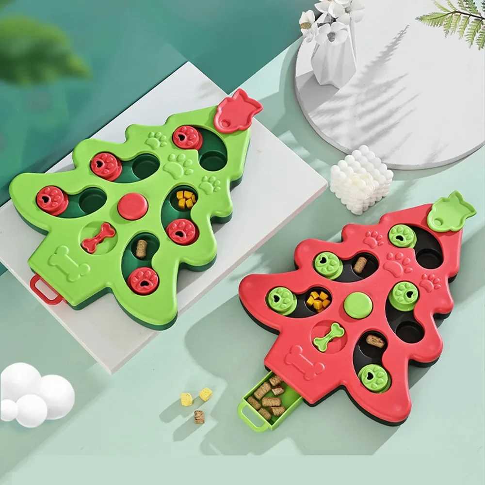 Dog Puzzle Toy Slow Feeding Machine Interaction Increases Little Dog IQ Food Dispenser Slow Food Non Sliding Bowl Pet Cat Dog Training Game X2412138