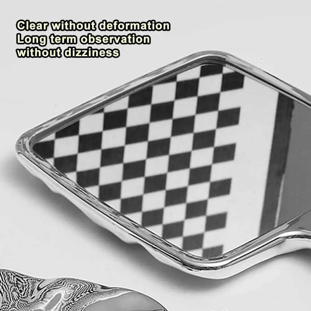 Portable Ins Liquid Shape Square Mirror Mini Hand-held Desktop Cosmetic Mirror Makeup Mirror Travel Beauty MirrorXJ241213