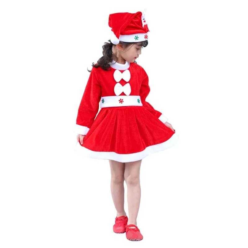 Baby Girls Boys Christmas Cosplay Santa Claus Costume For Kids Xmas Clothes Party Dress/Pants+Tops+Hat+Belt Child New Year Outfit W241213