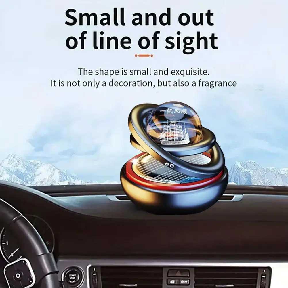 Solar Car Air ener Rotating Aroma Diffusing Car Interior Air ener Perfume Fragrance Mist AccessoriesXJ241213