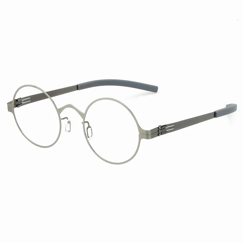 Classics Round Screwless Glasses Frame Men Women Ultralight Eyeglasses n Eyewear Fashion Standard Face Style Germany 241213