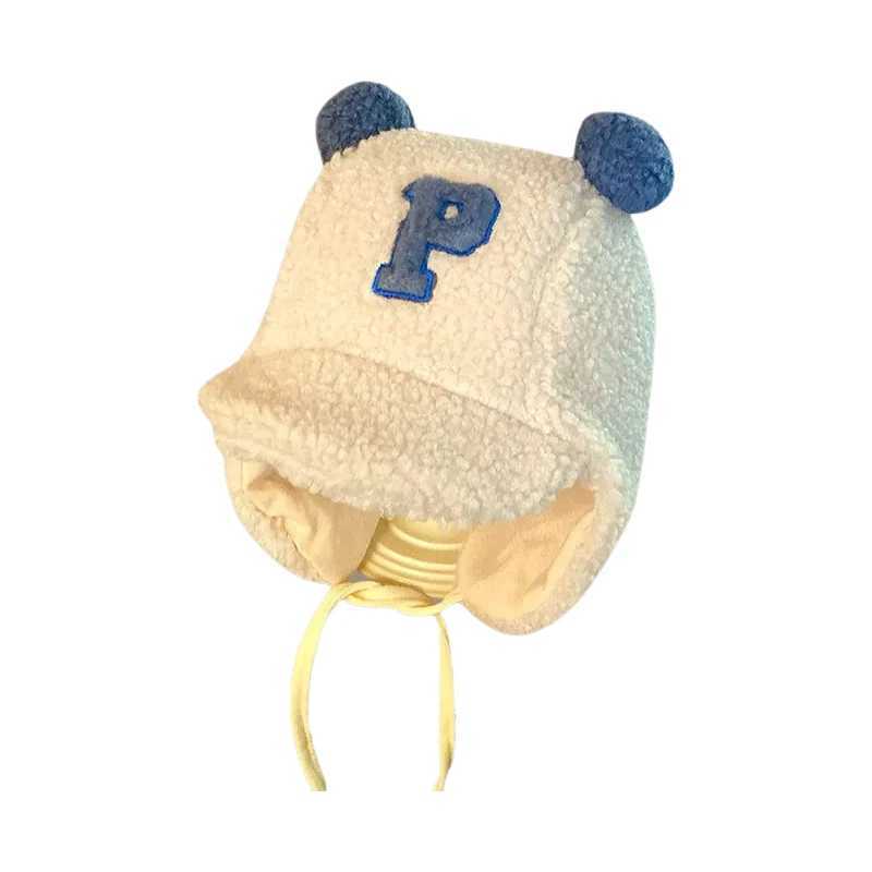 Cute Kids Winter Hat Knitted Infant Bonnet Baby Beanie Bear Lamb Wool Kids Baseball Cap for Girls Boys Child Accessories 6-36MXJ241213