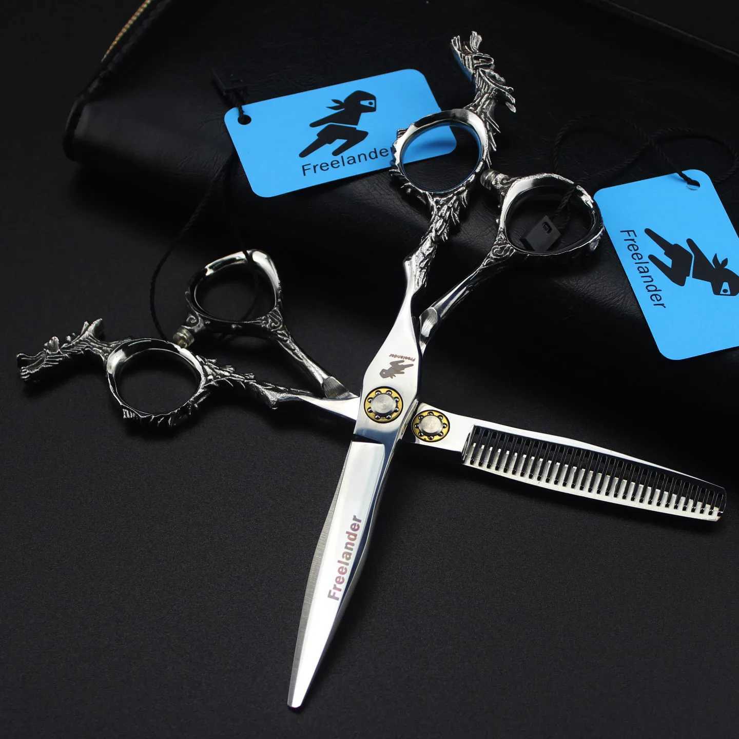 New Arrival Silver Handle Professional Hair Clipper 6 RC9 Steel Hair Clipper and Thin Clipper Z241213