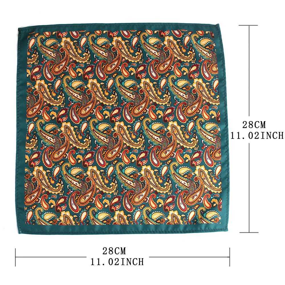 New printed pocket square floral chest towel Paisley set handle Chief Gentleman Hanky mens handle Chief pocket towel gift W241213