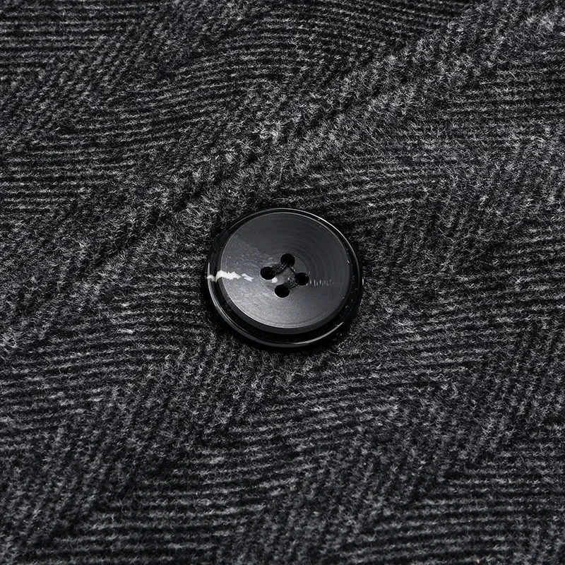 High Quality Fashion Handsome Business Casual Knitted Woolen Wool Stretch Coat Mens ner Overcoat 241213