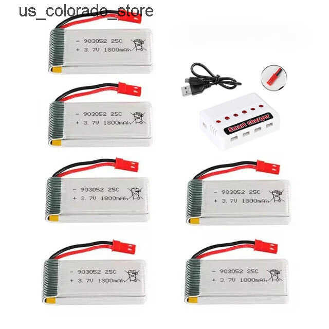 Drone Accessories 3.7V 1800mah 25C JST plug Lipo rechargeable battery for RC quad helicopter drone HQ859B HQ898B H11D H11C T64 T04 T05 F28 F29 T56 T57