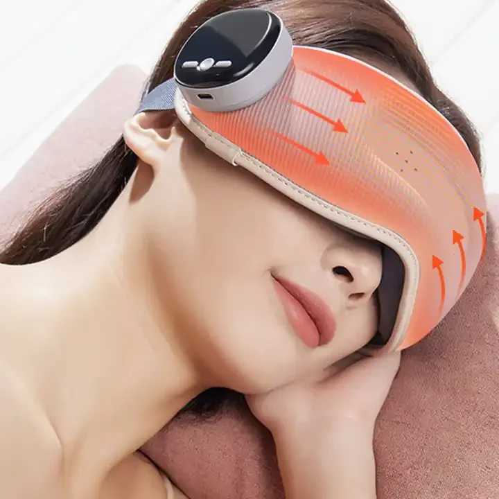 Eye Massager with Heat Smart Eye Massager for Migraines6 ModesHeat Compression Eye MassageHeated Eye Massager Foldable W241213