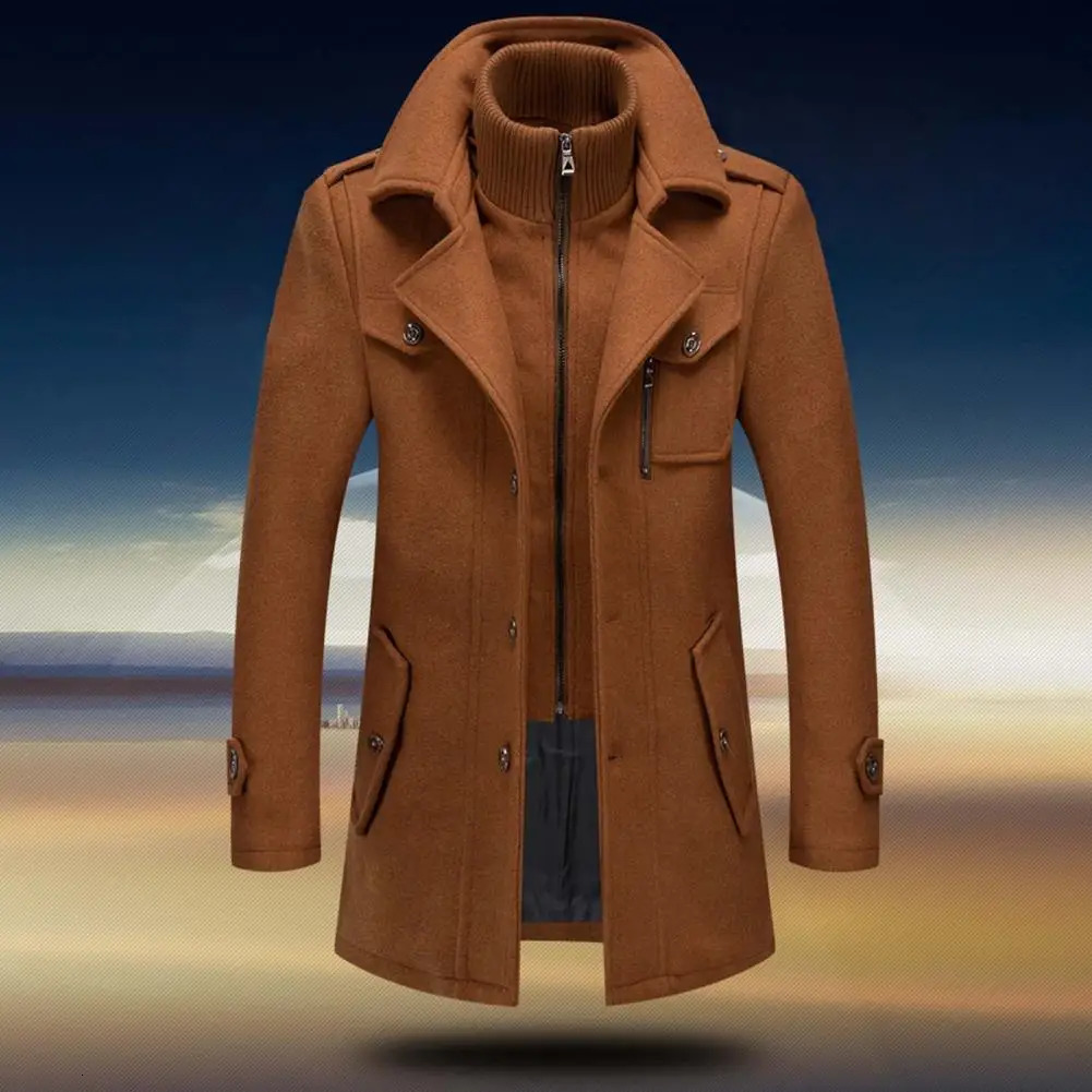 Men Winter Jackets Coat Outwear Streetwear All Match Casual Mid Length Warm Jacket Male Top Parka Chaquetas Hombre 241213