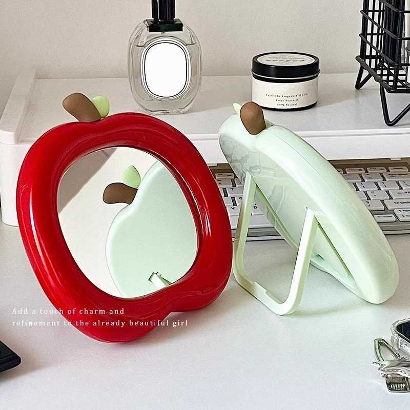 Decorative Makeup Mirror Apple Shaped Makeup Mirror Portable Tabletop Mirror Home Aesthetic Accessorie Desk Accessorie XJ241213
