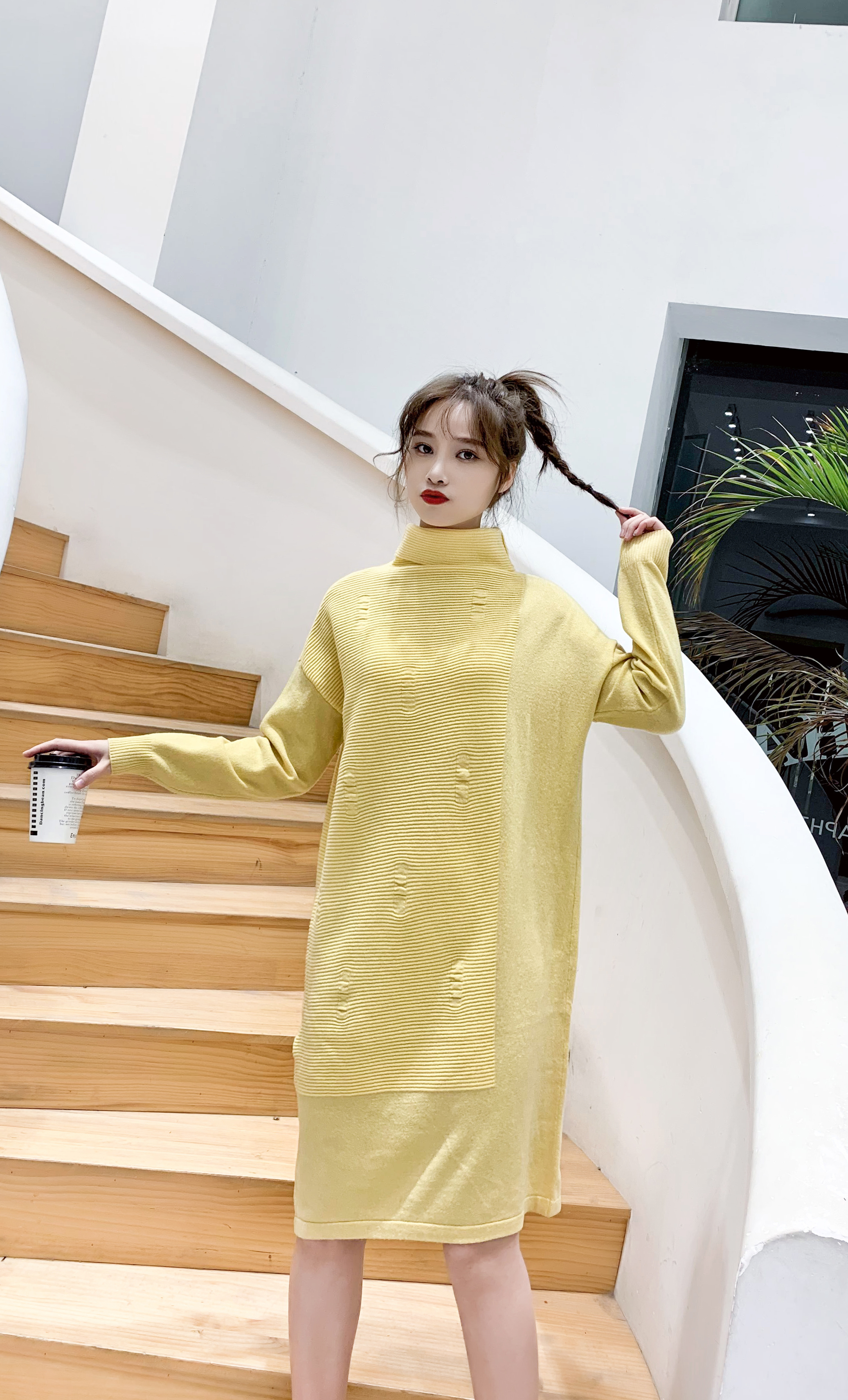 Bottom sweater for women autumn and winter stylish interior sweater high-end feeling slim fit wool sweater new fashionable top