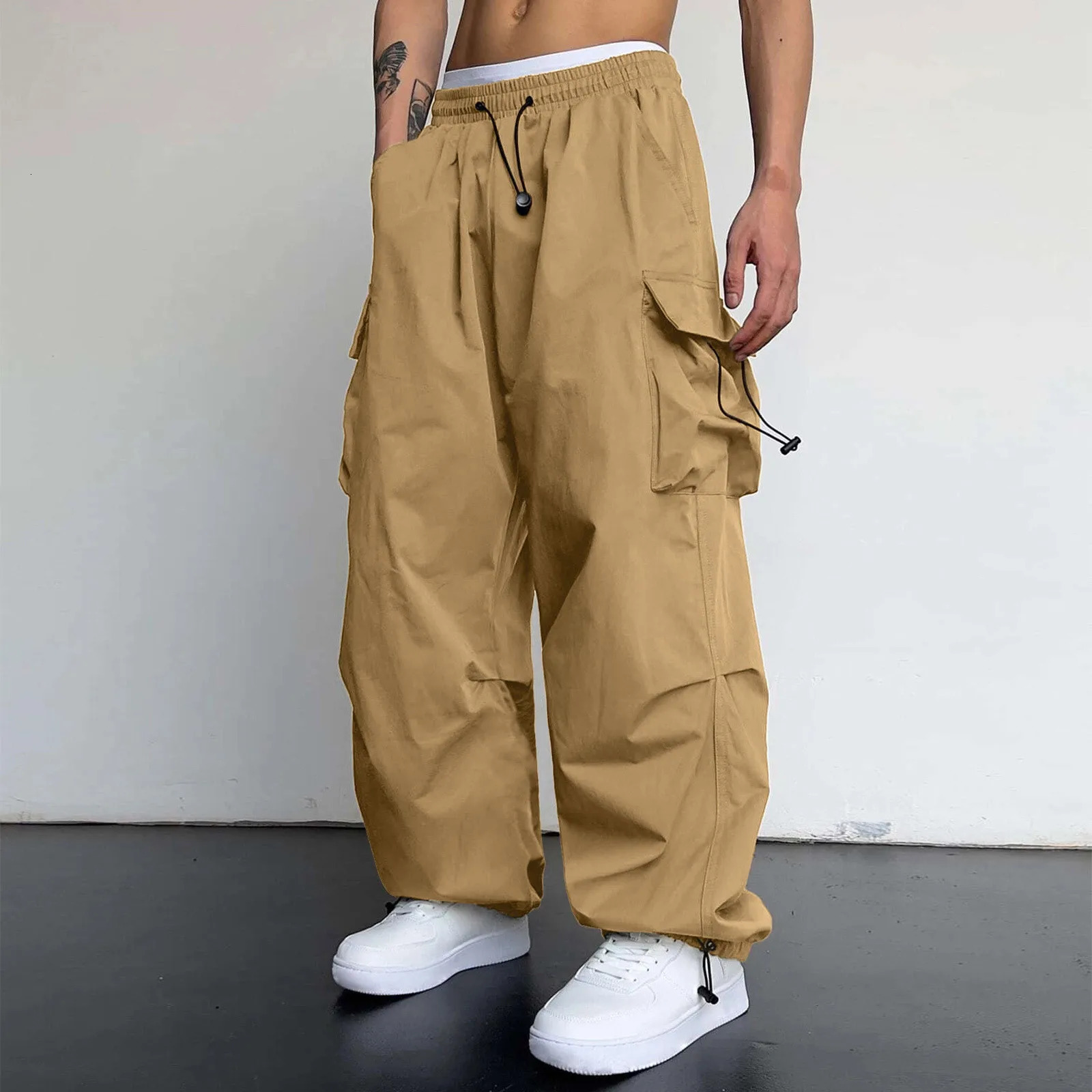 Pantalones Cargo Hombre Wide Leg Joggers Baggy Casual Sweatpants Streetwear Mens Pants Pantalons 241203Z