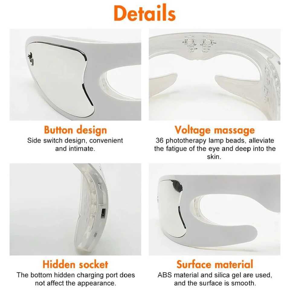 Visualization electric eye massager red light heating therapy intelligent vibration light therapy eye massager W241213