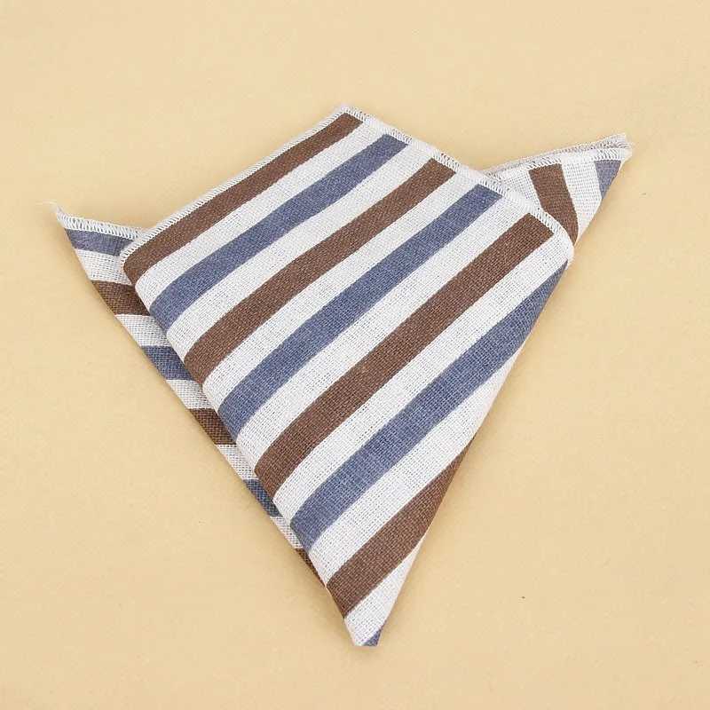 Mens Retro Pocket Square Mens Striped Chest Towel Hanky Gentleman Hanky Mens Set Handheld Chief Pocket Towel W241213