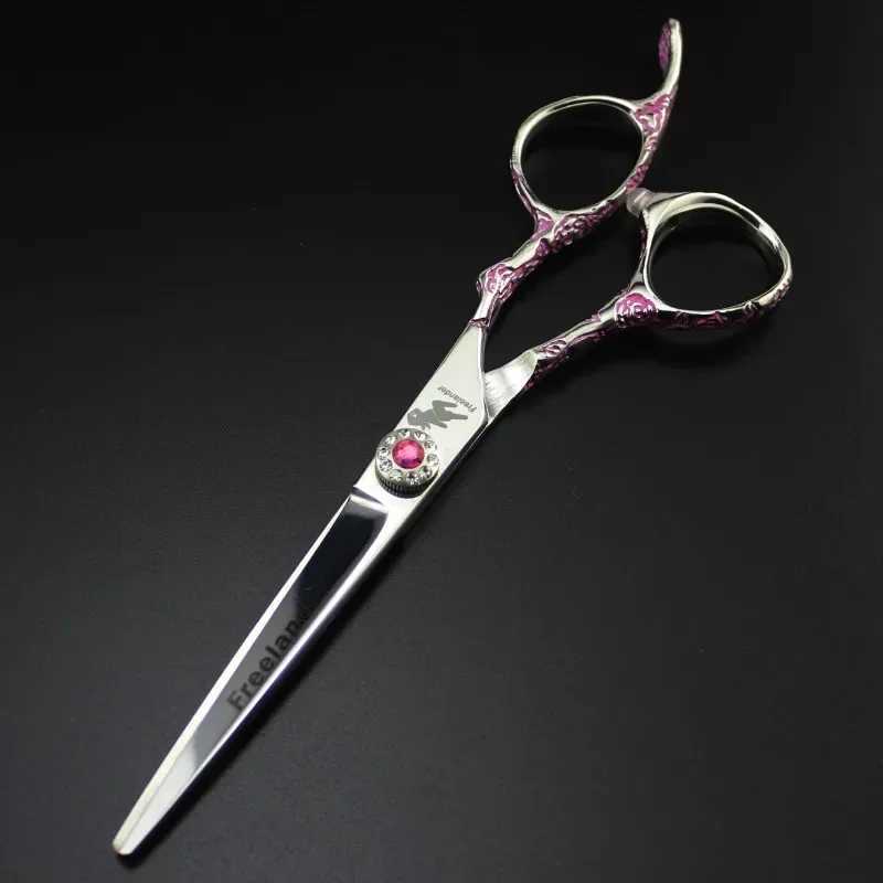 New Arrival Professional Japanese 440c Steel Pink Plum 6-inch Hair Clipper Hair Salon Thin Clipper Hair Clipper Z241213